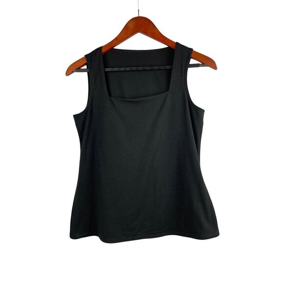 Tops - Black Sleeveless Square Neck Top Womens S